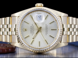 Rolex Datejust 36 Jubilee Gold Silver Lining Dial - Rolex Guarantee 16238